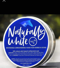 Load image into Gallery viewer, Naturally White™ whitening Soap Wash For Horses & Hounds '300g Touch up Tin'  -NEW LOOK TIN