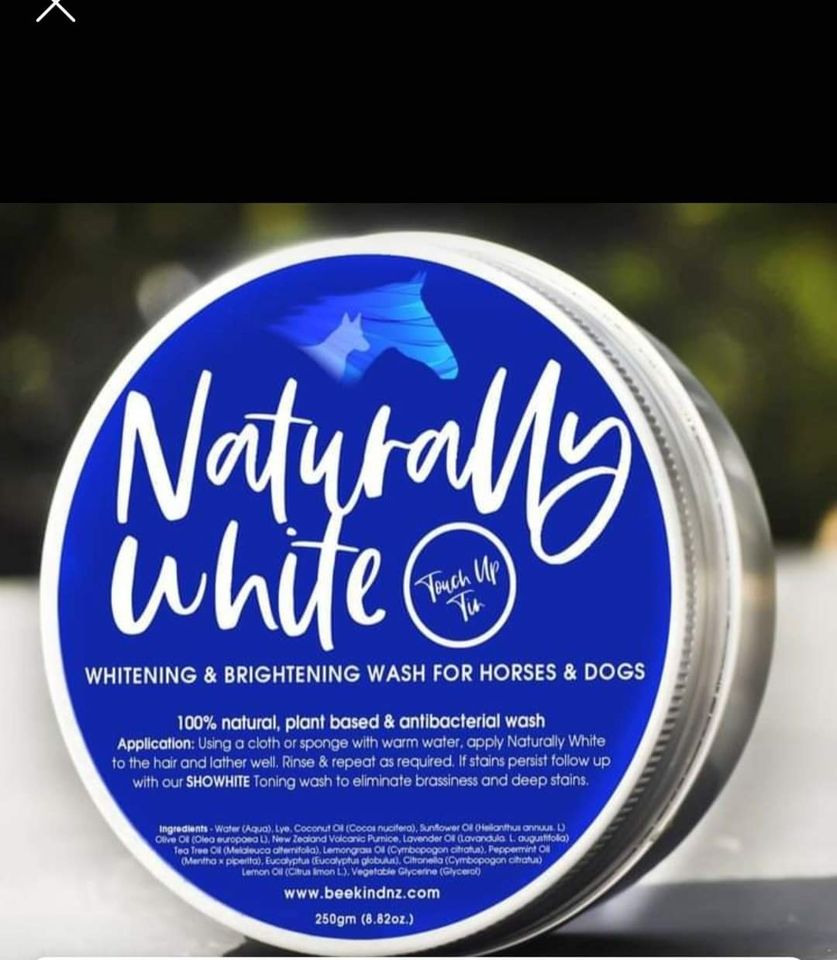 Naturally White™ whitening Soap Wash For Horses & Hounds '300g Touch up Tin'  -NEW LOOK TIN