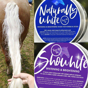 Naturally White™ whitening Soap Wash For Horses & Hounds '300g Touch up Tin'  -NEW LOOK TIN