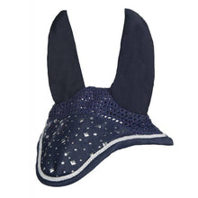 Load image into Gallery viewer, Ear Bonnet / Fly hood -Sparkle BEAUTIFUL WITH VENEZIA SILVER DREAM BANDAGES
