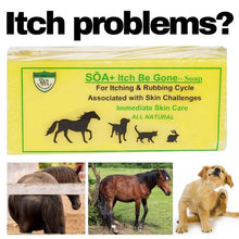 Load image into Gallery viewer, SOA Itch Be Gone 300g Bar Soap for horses, dogs, cats and other pets
