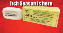 Load image into Gallery viewer, SOA Itch Be Gone 300g Bar Soap for horses, dogs, cats and other pets
