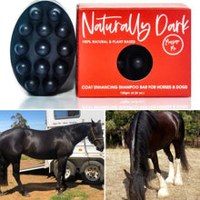 Load image into Gallery viewer, turally DARK- Coat Enhancing Shampoo Bar for Horses &amp; Dogs
