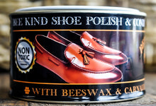 Load image into Gallery viewer, Bee Kind™ - Beeswax &amp; Carnauba Shoe Polish &amp; Conditioner

